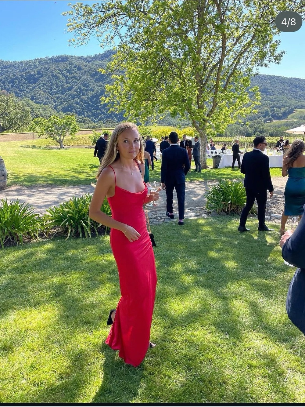 Lovers + Friends Vibrant Red Maxi Dress